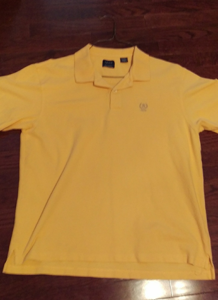 Izod Men's Light Orange Polo Large